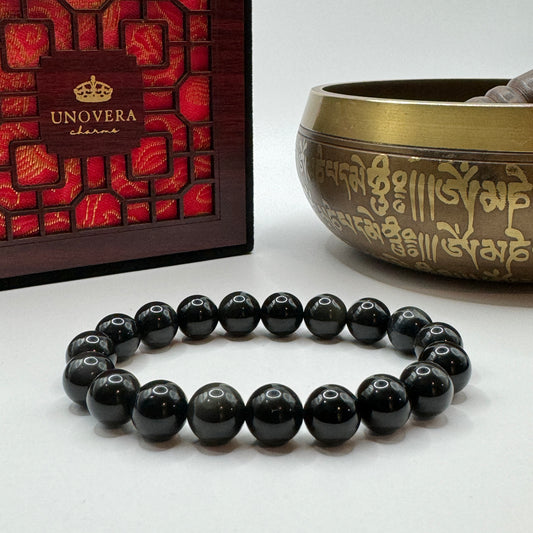 Black Obsidian Feng Shui Bracelet for Healing-Protection-Cleansing