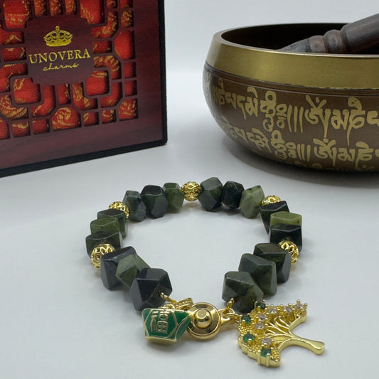 Canadian Jade w/ Moneybag and Money Tree for Longevity, Abundance & Love