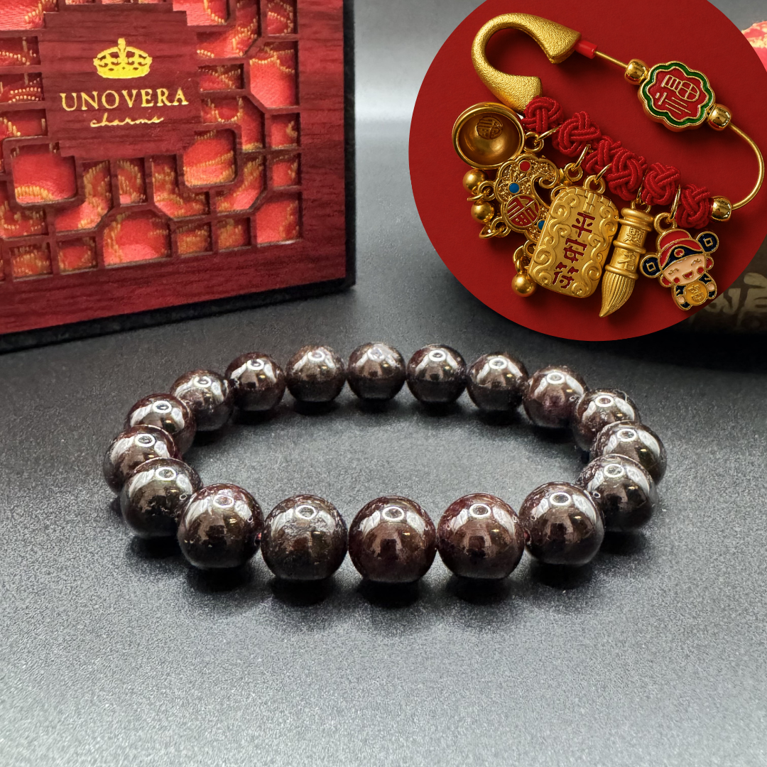 Year of the Rat Charm w/ Free Lucky Pin for Attract Fortune, Health & Protection