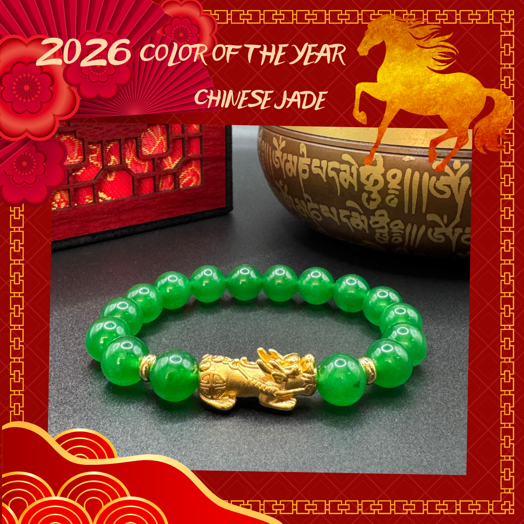2026 Color of the Year Emerald w/ PiYao for Protection-Attract Goodluck-Wisdom