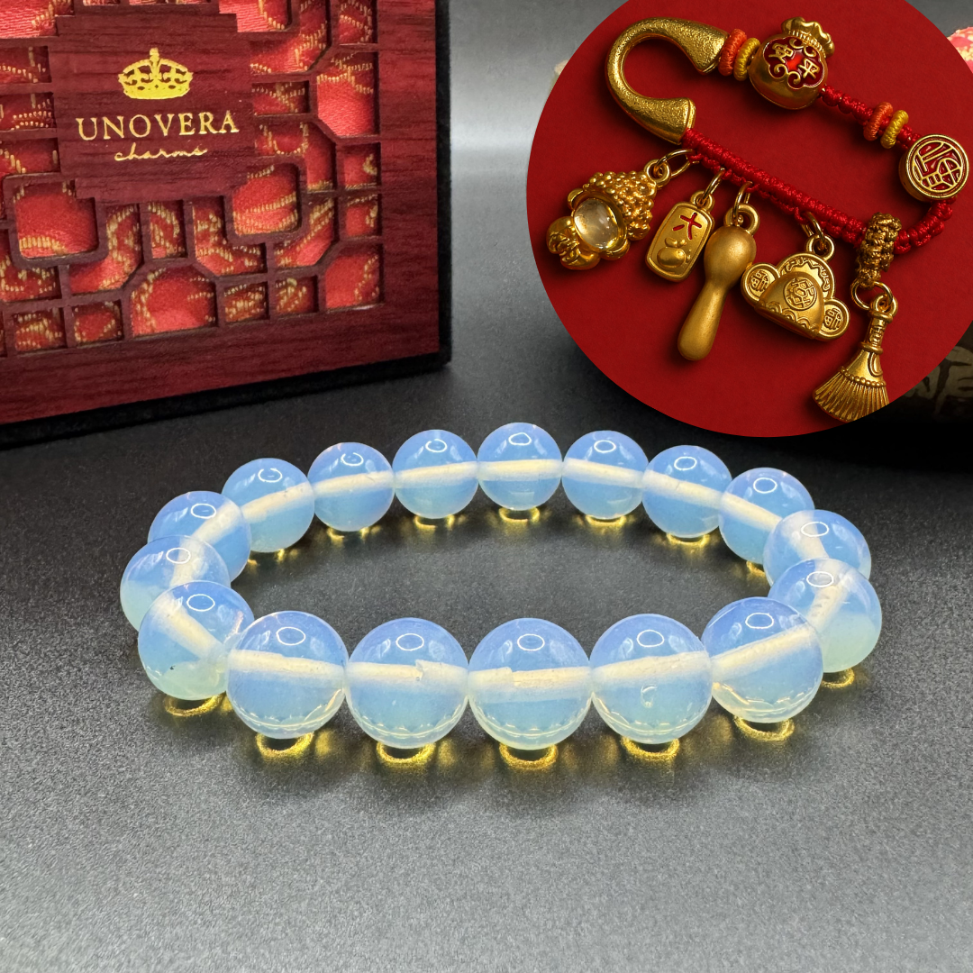 Year of the Snake Charm 12mm w/ Free Lucky Pin for Good Fortune, Balance & Protection