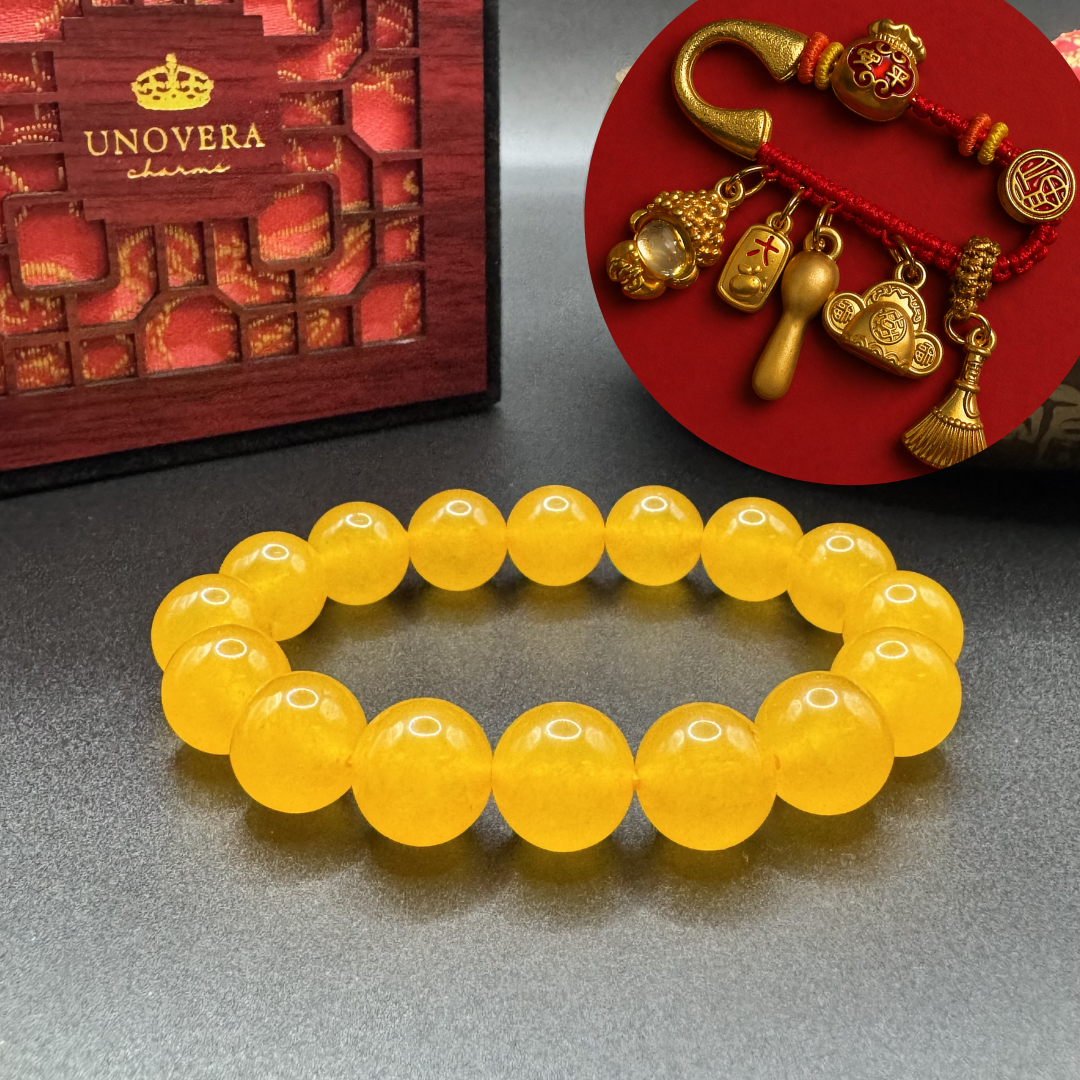Year of the Horse Charm 12mm w/ Free Lucky Pin for Detoxification, Good Fortune & Wisdom