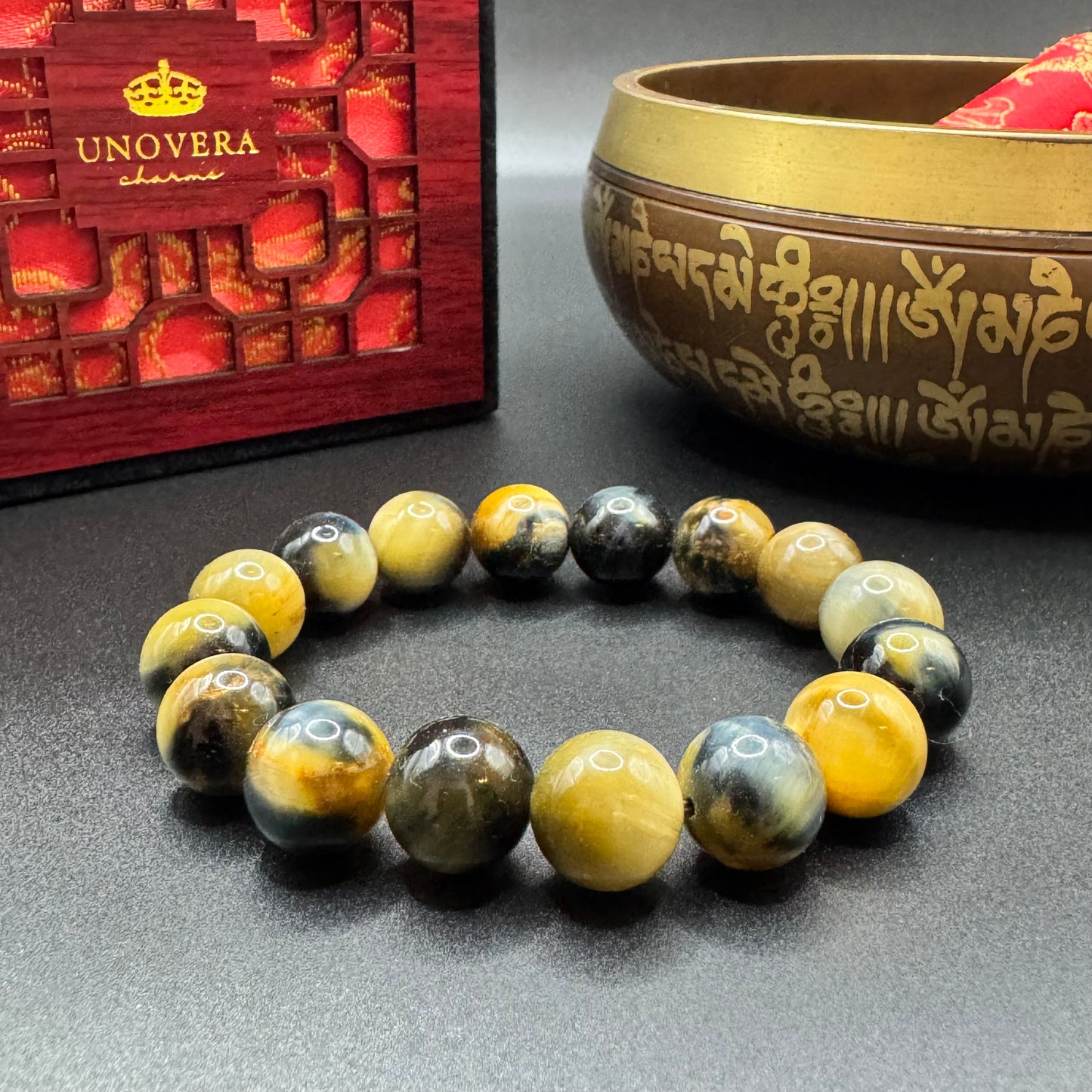 Dream Tigers Eye 12mm Stone for Release Negative Energy, Protection and Luck