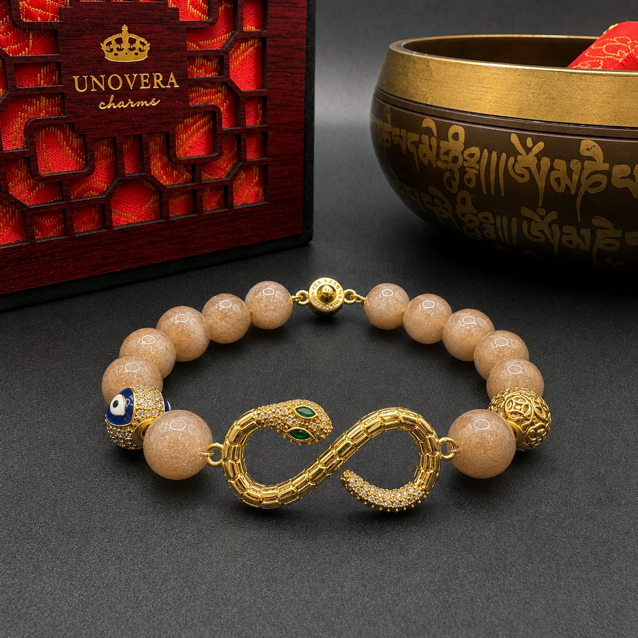 Triple Luck Sun Stone for Luck, Will Power & Confident