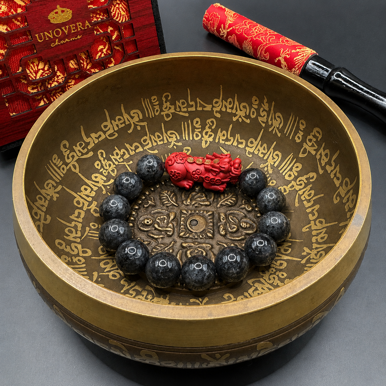 Black Jade (Premium) w/ Cinnabar Piyao for Wealth, Health & Success