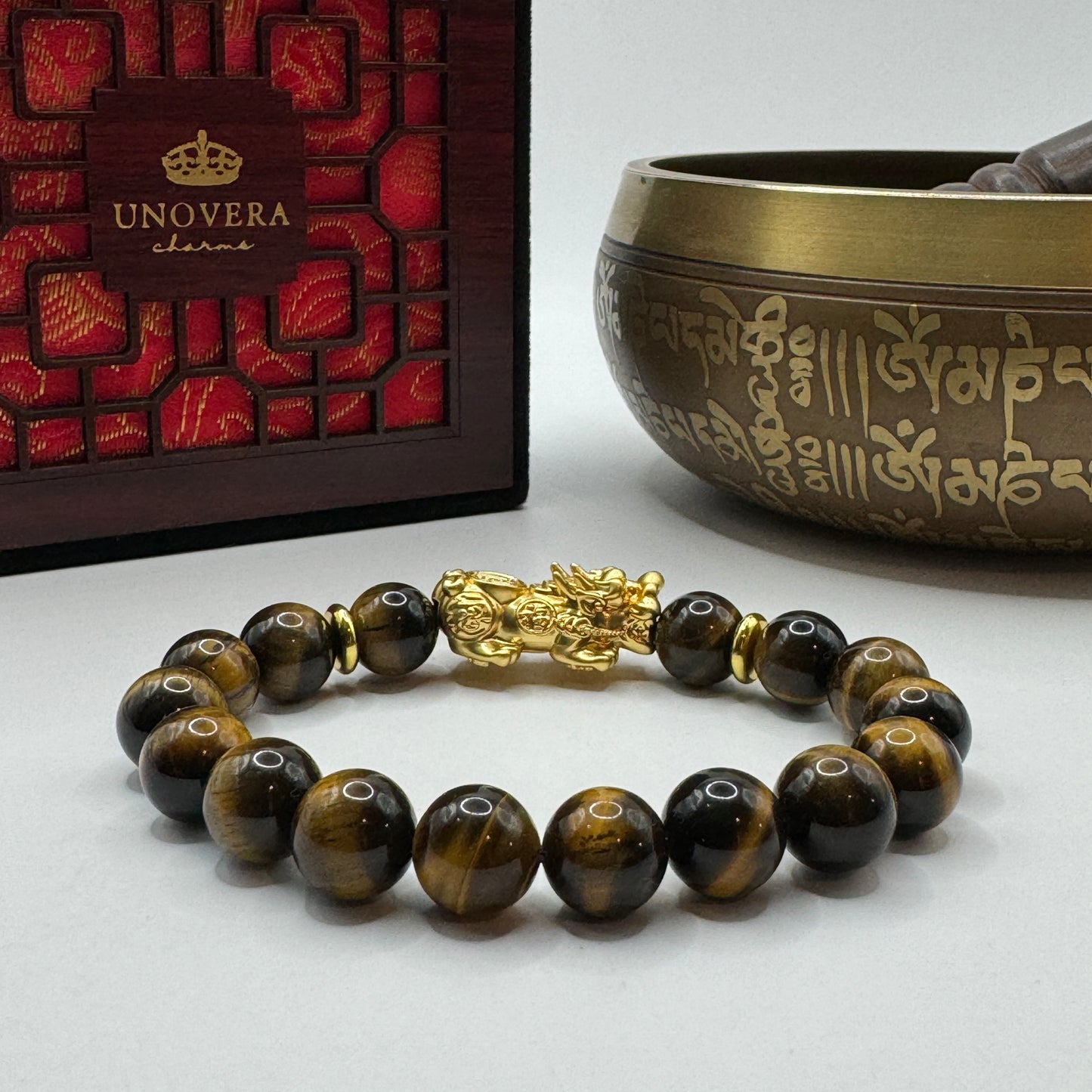 Tigers Eye with 24K PiYao for Luck-Protection-Wealth