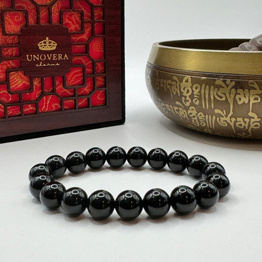 Black Onyx Feng Shui Bracelet for Protection-Strength-Will Power