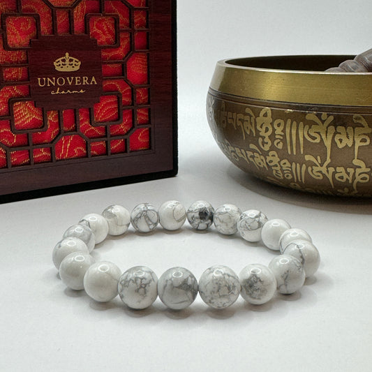 Howlite Feng Shui Bracelet for Healing-Patience-Eliminate Stress