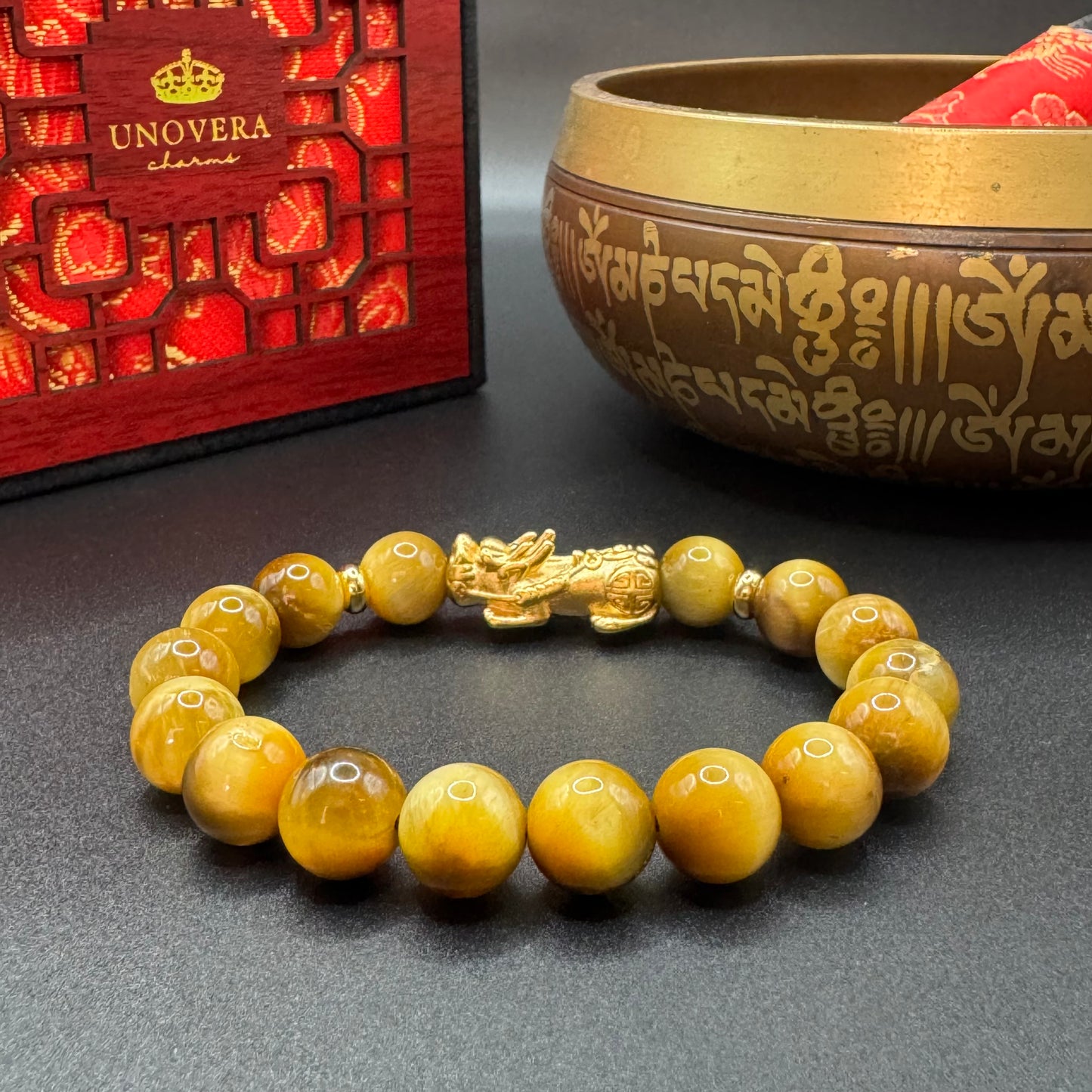 2026 Color of the Year Golden Tigers Eye w/ PiYao for Power-Strength-Wealth