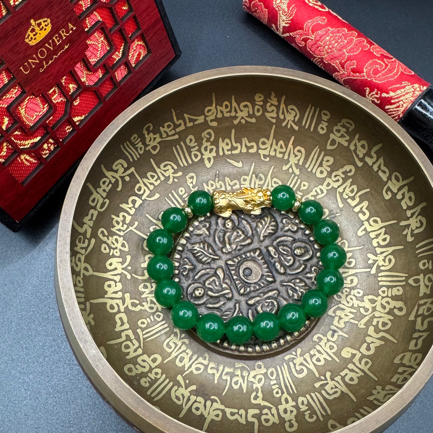 2026 Color of the Year Emerald w/ PiYao for Protection-Attract Goodluck-Wisdom