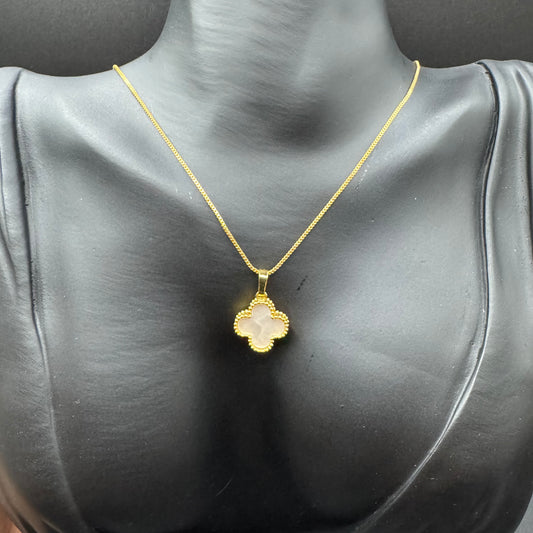 4 Leaf Clover Pendant Necklace for Good Fortune, Prosperity, Love & Protection
