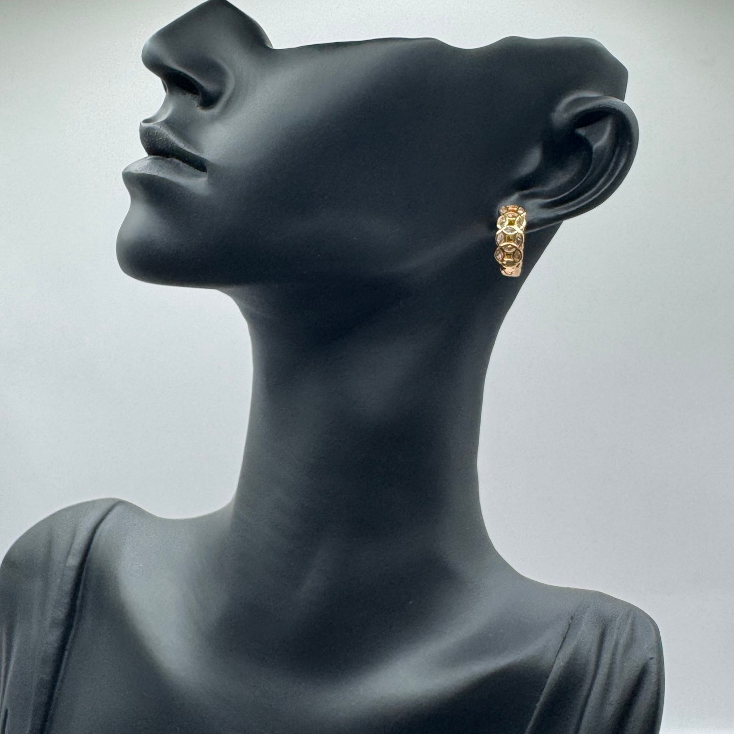 Lucky Coin Earring for Money Catcher Rose Gold Swarovski