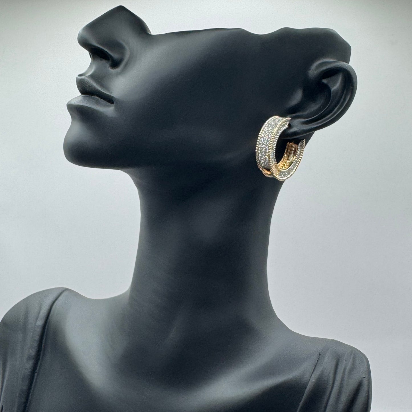 Anillo Pandora inspired Swarovski Crystal Earrings