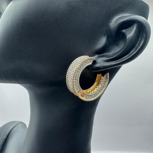 Anillo Pandora inspired Swarovski Crystal Earrings