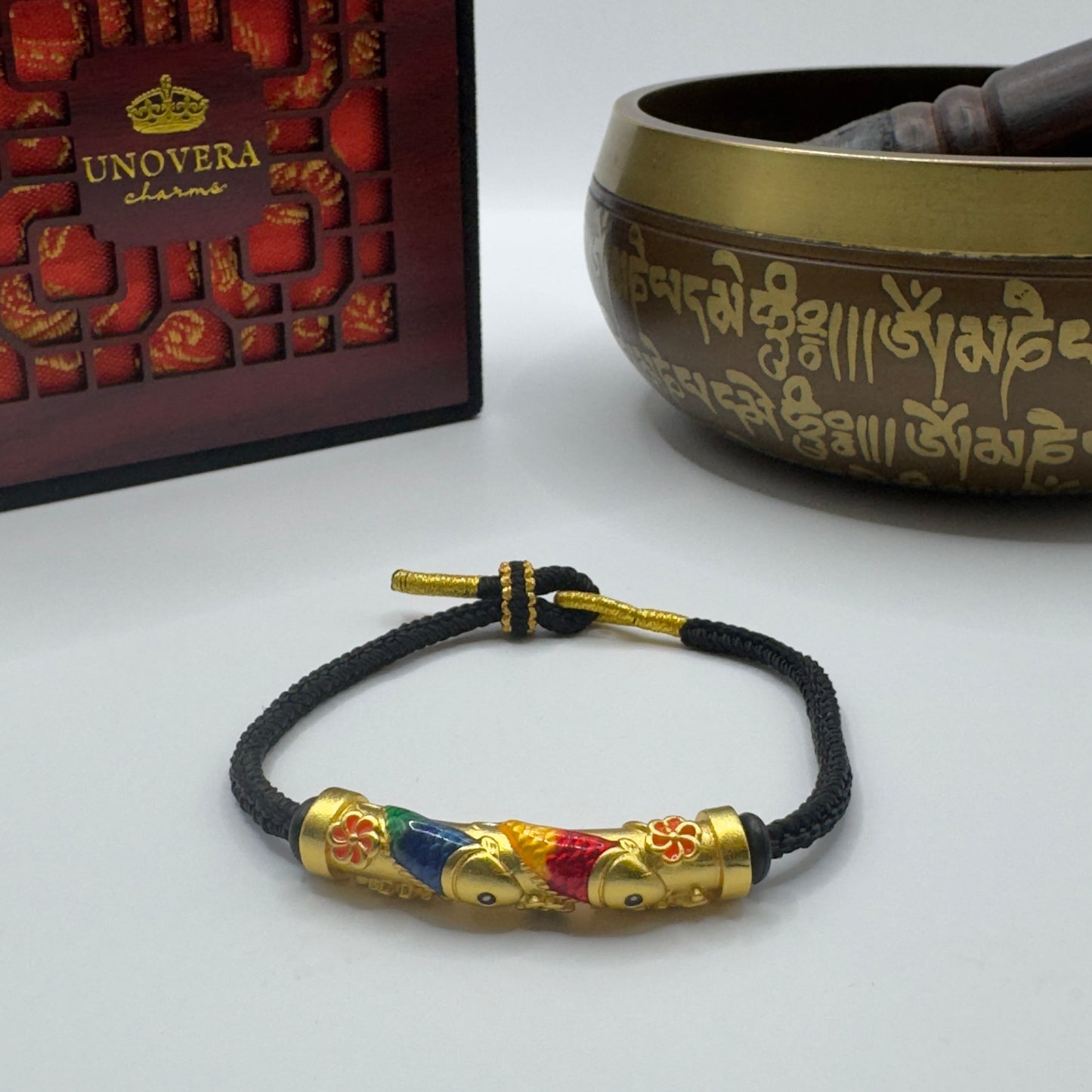 Black String with Gold Baifu Collection for Luck, Prosperity and Strong Protection