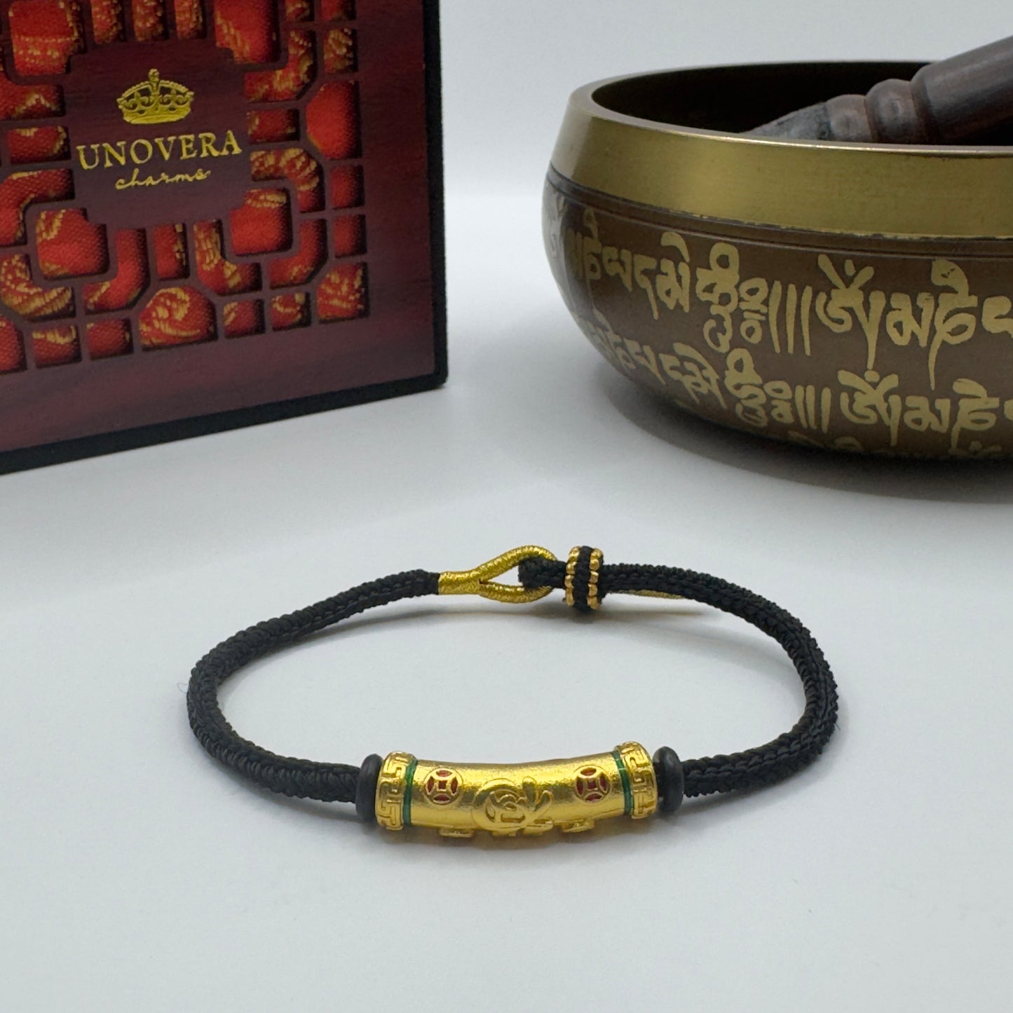 Black String with Gold Baifu Collection for Luck, Prosperity and Strong Protection