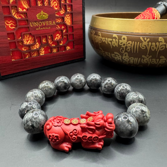 Black Jade (Premium) w/ Cinnabar Piyao for Wealth, Health & Success