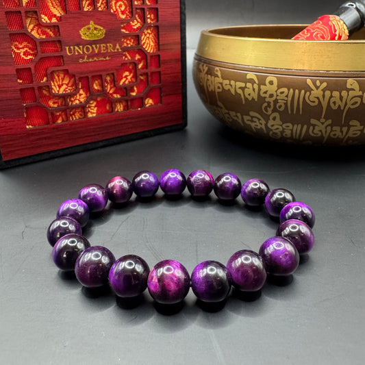 Purple Tiger Eye for Calming-Good Luck-Protection