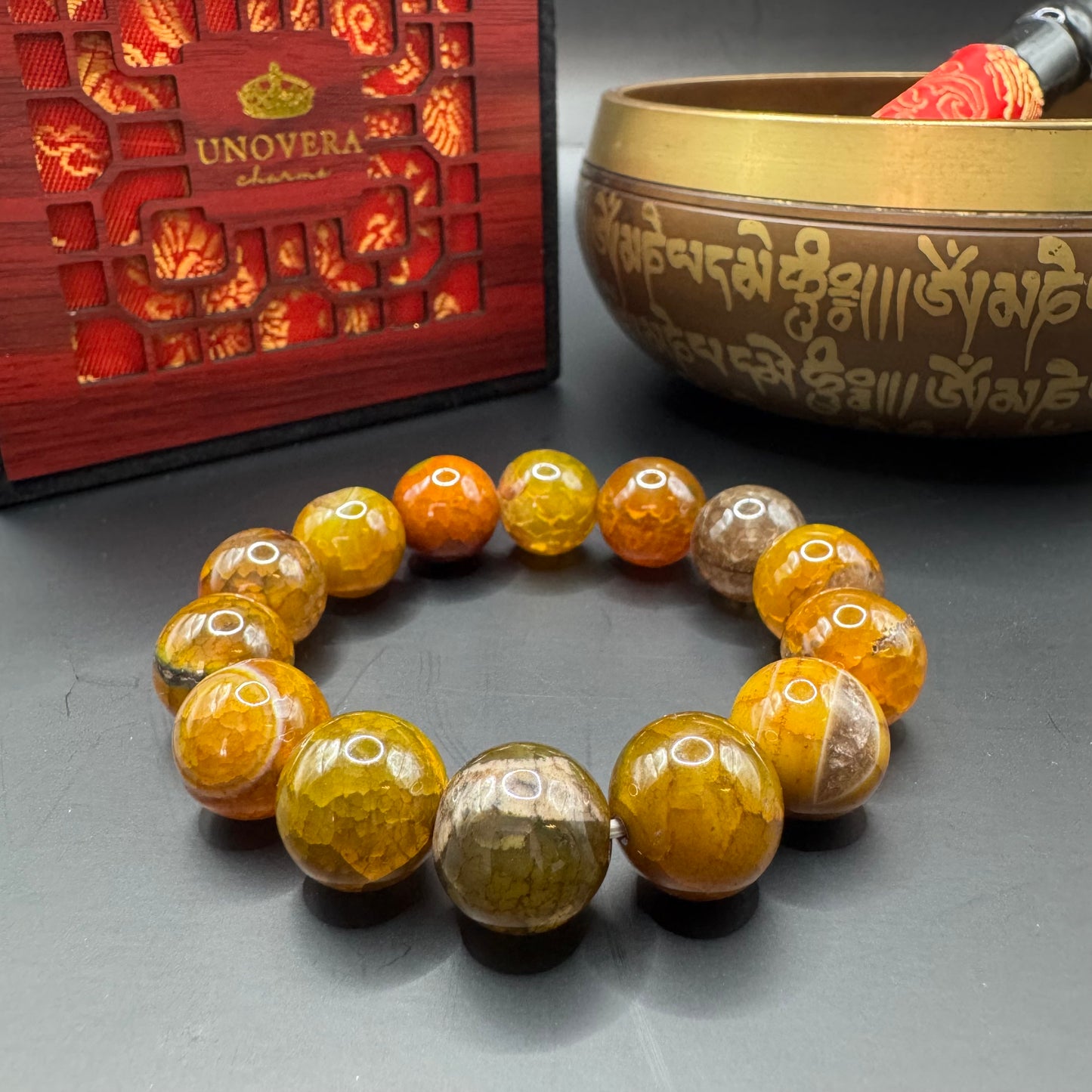 Dragon Scale Agate 14mm for Luck, Positive Energy & Protection
