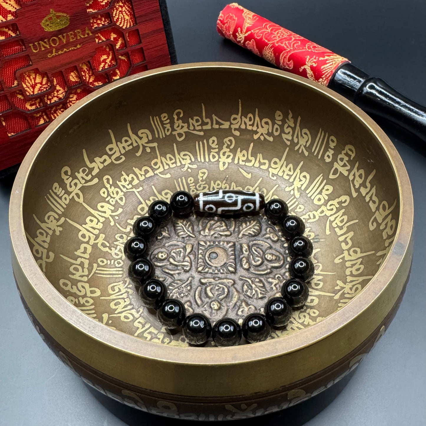 Nine Eyed Onyx with 10mm Black Onyx for Boost Financial, Success & Protection