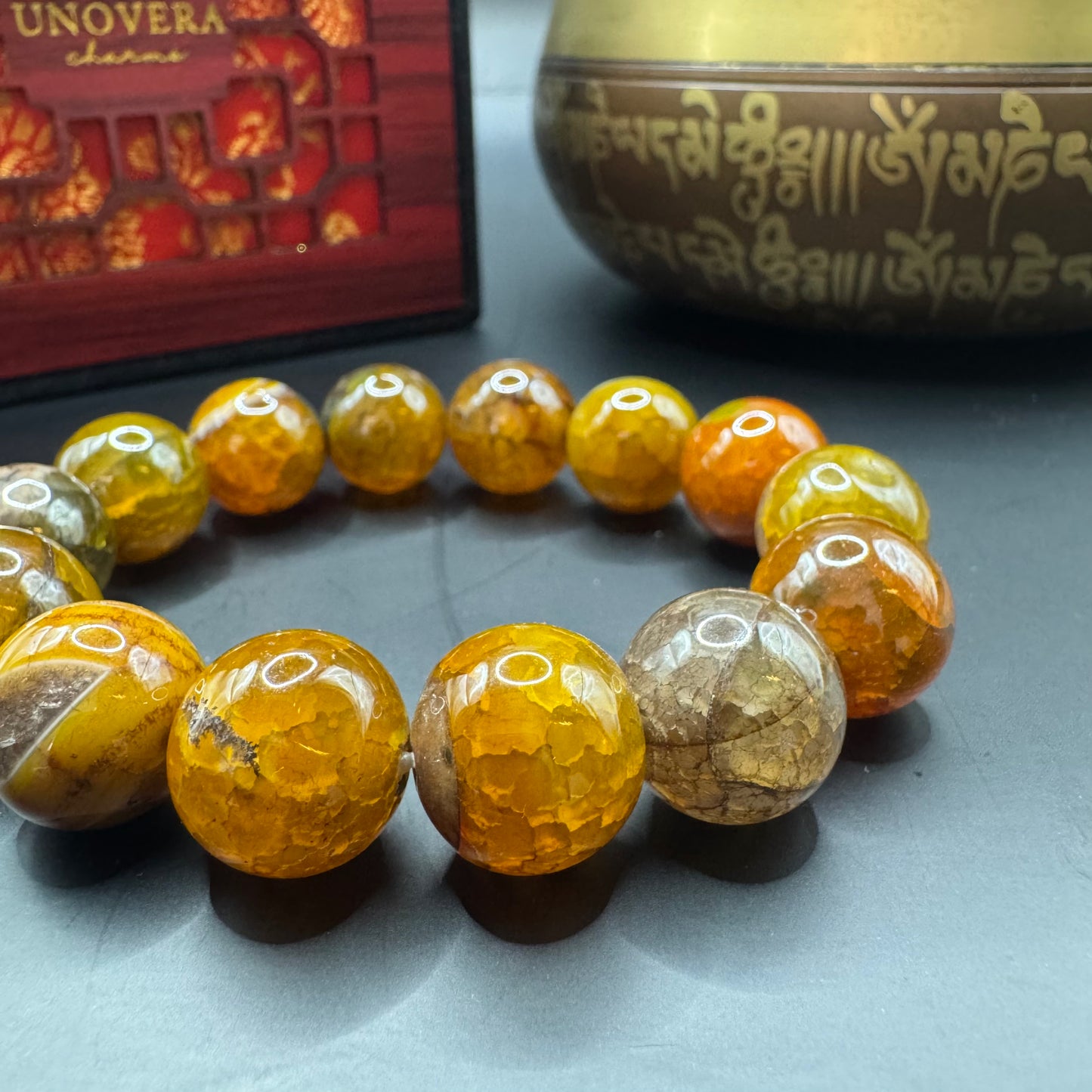 Dragon Scale Agate 14mm for Luck, Positive Energy & Protection