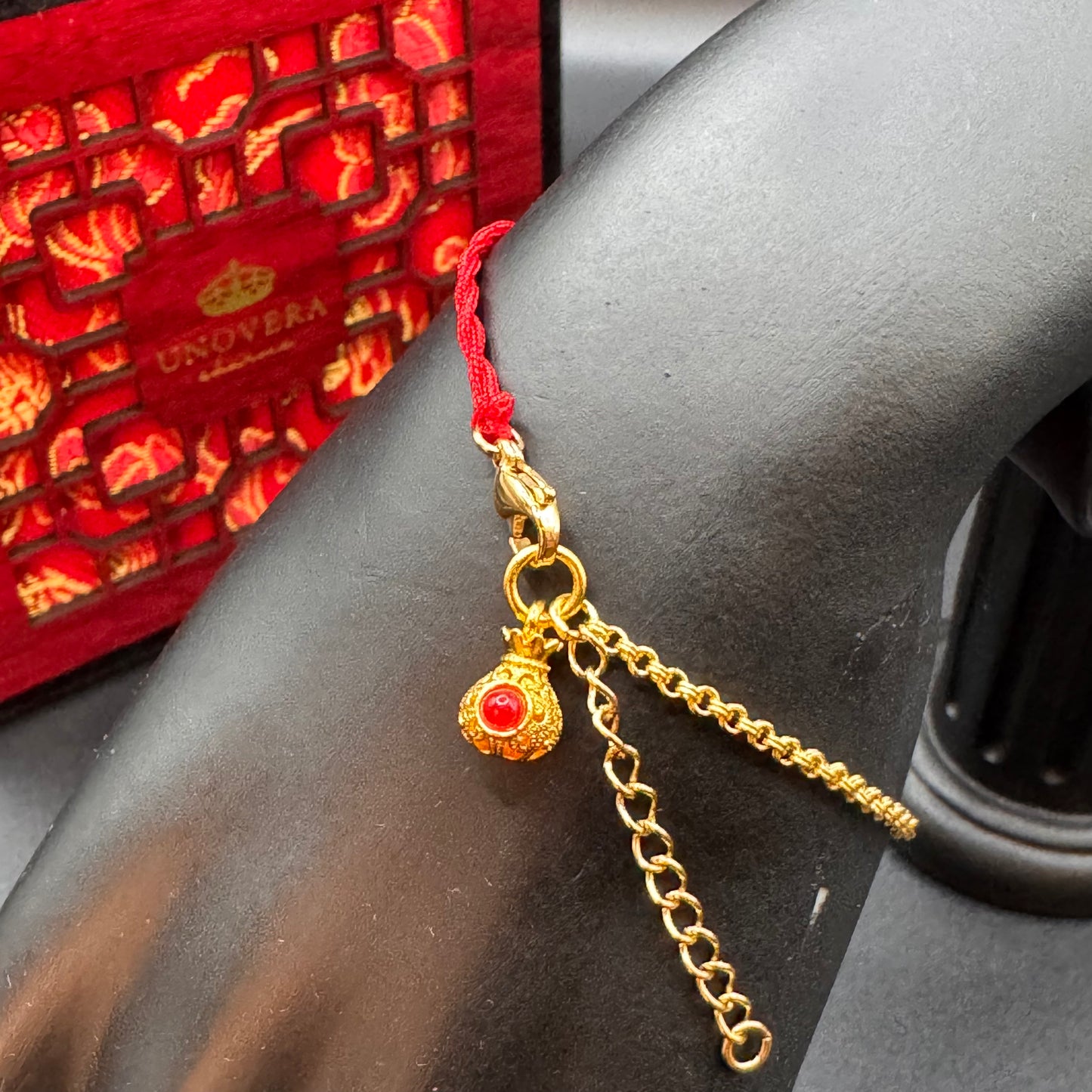 Red String w/ Swarovski Heart &  for Abundance - Prosperity - Protection against Negative