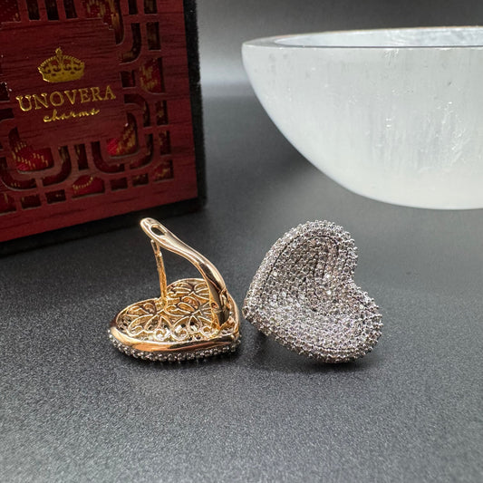 Heart Swarovski Crystal Earrings