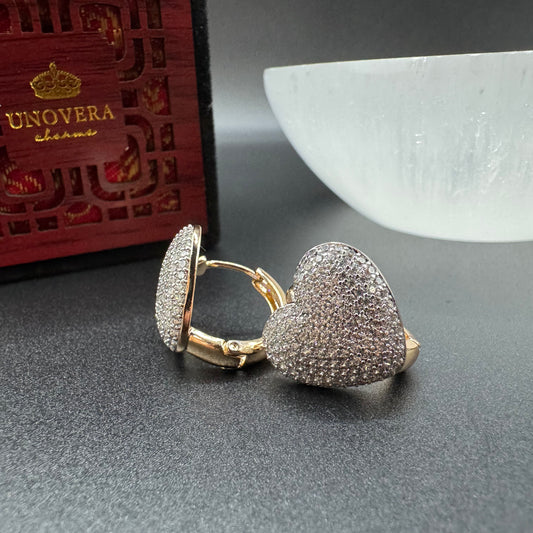 Luna Heart Swarovski Crystal Earrings