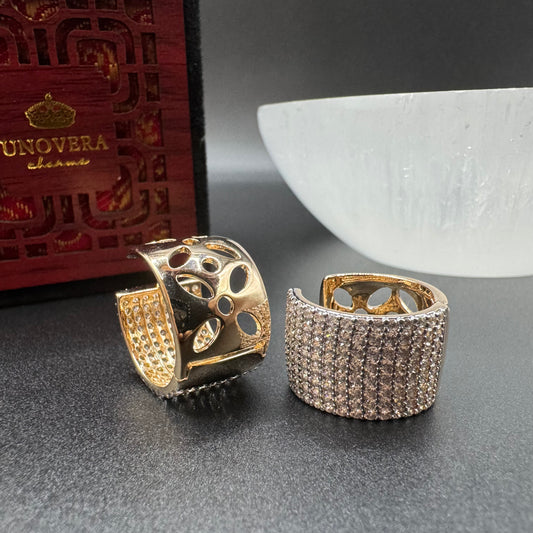Anillo Pandora inspired Swarovski Crystal Earrings