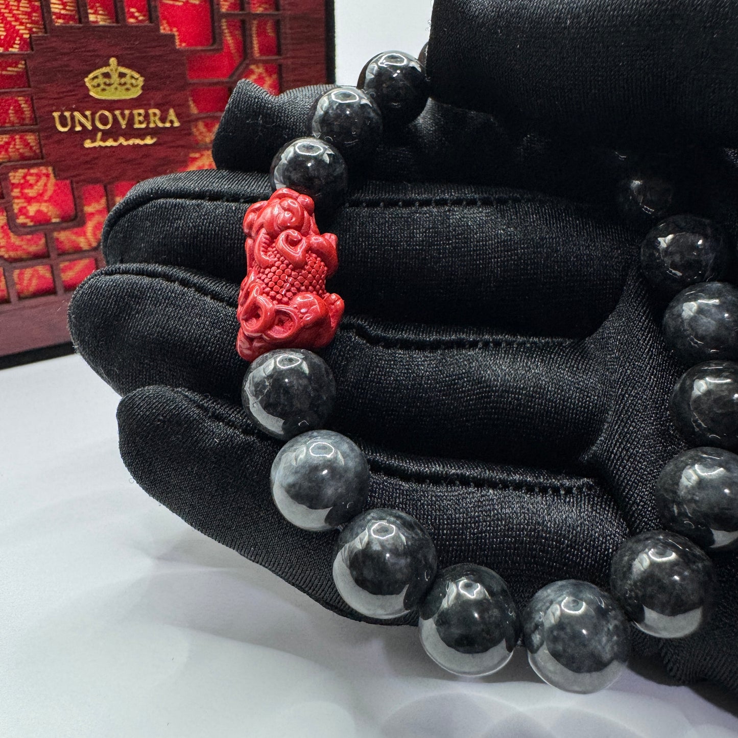 Black Jade (Premium) w/ Cinnabar Piyao for Wealth, Health & Strong Protection