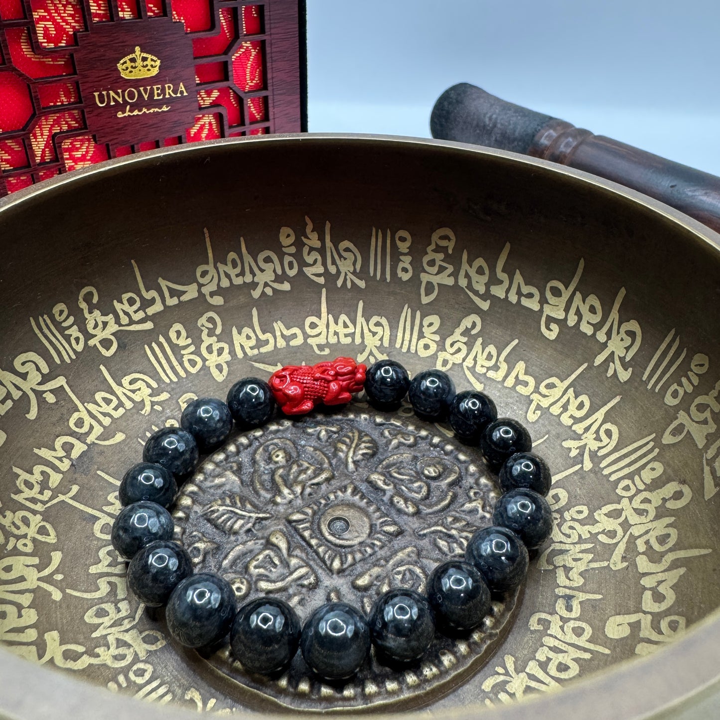 Black Jade (Premium) w/ Cinnabar Piyao for Wealth, Health & Strong Protection